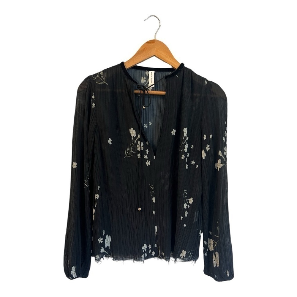 Bec & Bridge Women's 4 Floral Pleated Blouse Top Pleated